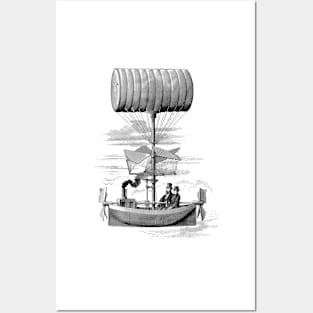 Victorian Airship Boat Posters and Art